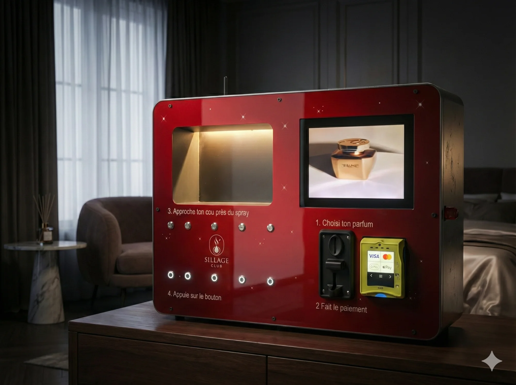 Distributeur automatique de parfum Sillage Club - Rentabilité